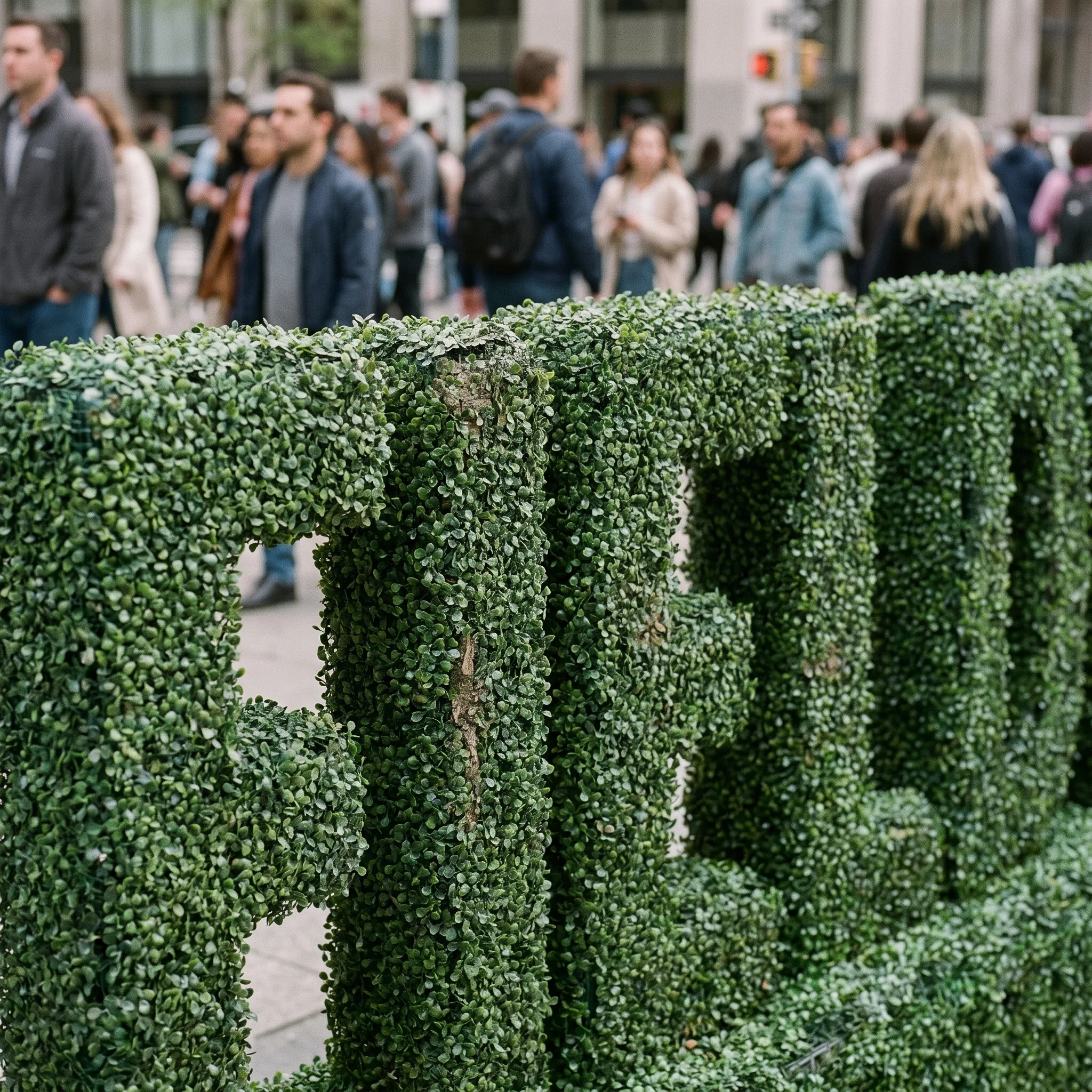Custom hedge brand letters