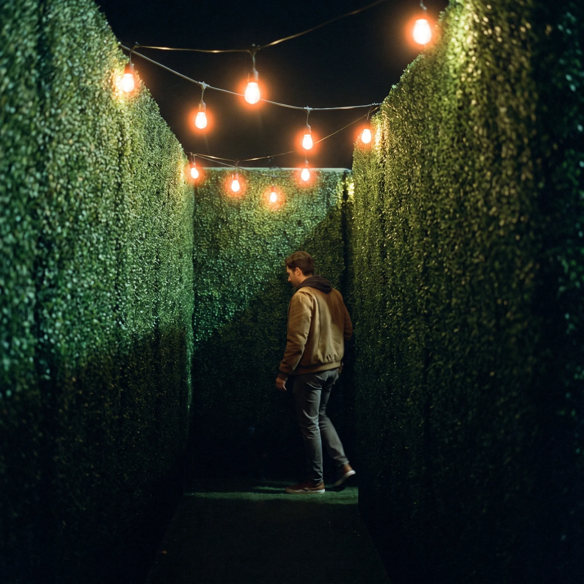 Festival hedge maze path