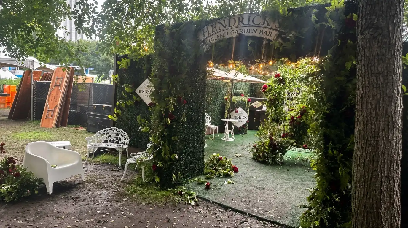 Custom hedge experience cube installation at Lollapalooza in Chicago thumbnail 4